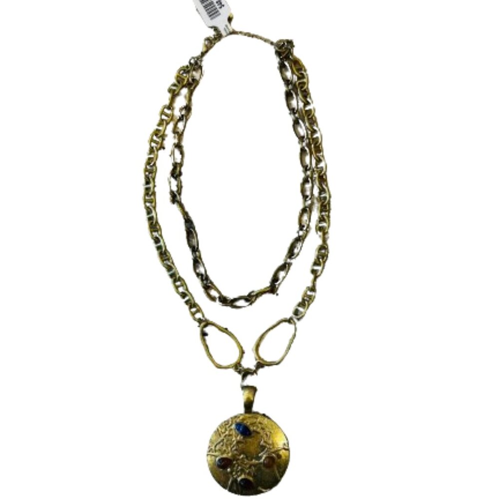 NWT Free People Double Stranded Gold Necklace